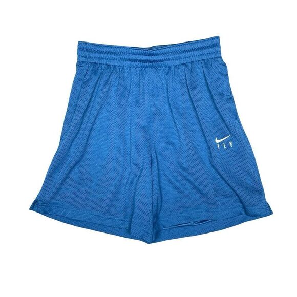 Nike Fly Mens Shorts M Dri-Fit Blue Mesh Swoosh Basketball Running Lightweight - Picture 1 of 7